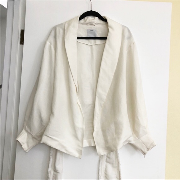 C/MEO COLLECTIVE White Linen Blazer - Picture 4 of 8